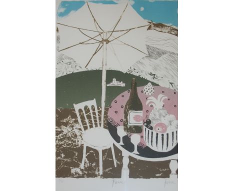 •MARY FEDDEN, OBE, RA (1915-2012) PICNIC Colour lithograph, 1999, signed, dated, titled and numbered 10/75, printed by Stanle