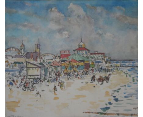 •GYRTH RUSSELL (1892-1970) CLEETHORPES Signed Gyrth in ink and inscribed with title in pencil, watercolour with pen and ink 2