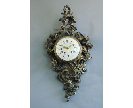 AN ORMOLU NEO ROCOCO CARTEL CLOCK dial white enamel, signed Lemerle-Charpentier & CIE, Paris 8 Rue Charlot, movement striking