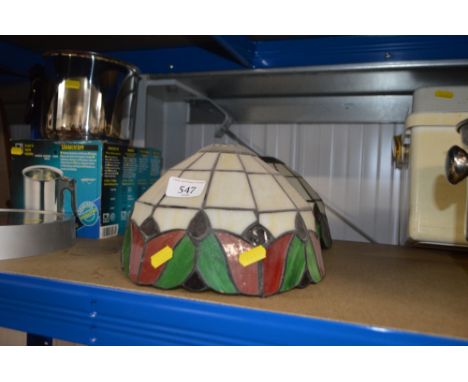 A pair of Tiffany style lamp shades