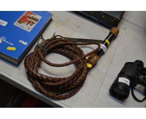 A leather whip