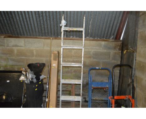 An aluminium step ladder