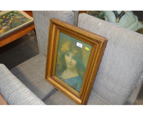 A gilt framed portrait print 