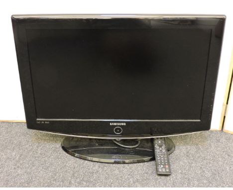 A Samsung 26in LCD television, model number LE26R878D, with remote control