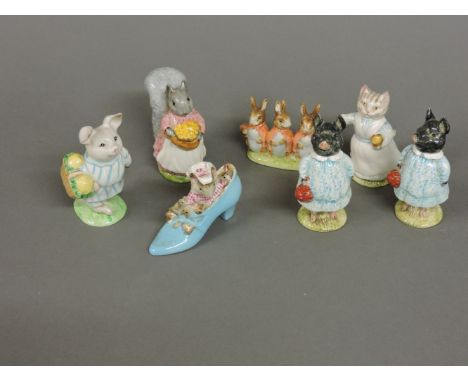 A collection of ceramic items, to include Beswick Beatrix Potter figurines, an Oriental pottery figure, a deity, a Dutch Delf