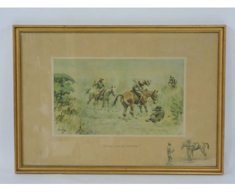Charles Johnson Payne 'Snaffles'BOAR HUNTING 'GOR YER YOU OLD BADMASH!'Signed in pencil in the margin lower left and with bli