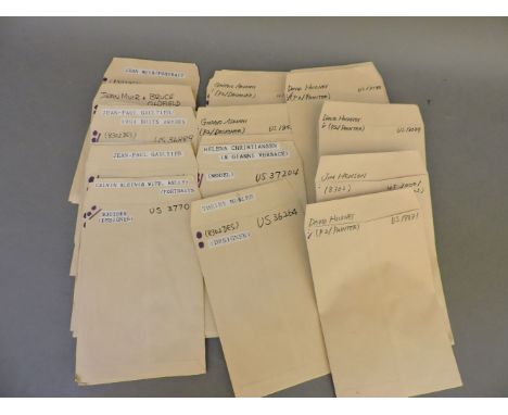 Approximately twenty-eight Imperial Press envelopes, containing single and multiple press photograph colour slides of famous 