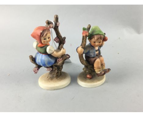 TWO HUMMEL FIGURES, along with five other composite figures, the tallest 22cm high (7)