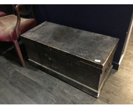 VICTORIAN TOOL CHEST AND TOOLS, 89cm wide