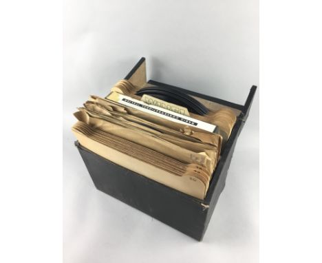 VINTAGE RECORD CARRY CASE, containing various records