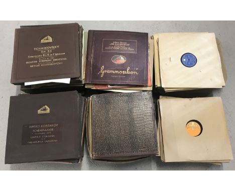 A large collection of classical, brass band, operatic and linguistic 78rpm records. To include examples by His Master's Voice