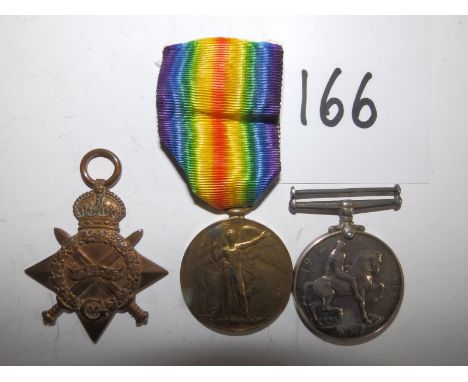 A WWI British Army Medal trio comprising War &amp; Victory Medals with 1914-15 Star awarded to 14461 Private G.F. Pratley , W