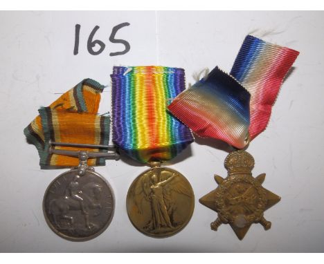 A WWI British Army Medal trio comprising War &amp; Victory Medals with 1914 Star awarded to 8631 Private C.J. Phillips , Wilt