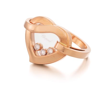CHOPARDHappy Diamonds. Diamant-Ring. Herkunft: Frankreich. Datierung: 2019. Material: 750/- Roségold, Punze. Gesamtgewicht: c