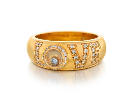 CHOPARDHappy Diamonds. Diamant-Ring. Herkunft: Frankreich. Material: 750/- Gelbgold, Punze. Gesamtgewicht: ca. 10,0 g. EU-RM: