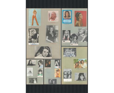 Presentation collection of signed/ unsigned Music and Entertainment vintage photos. Signatures Include: Melanie, Nina and Mik