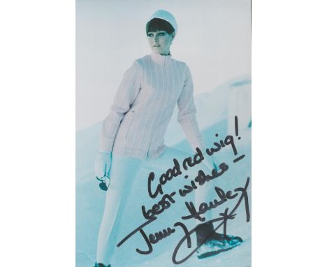 Jenny Hanley signed James Bond 8x6 photo inscribed Good Red Wig !. Jenny Hanley (born 15 August 1947) is an English actress. 