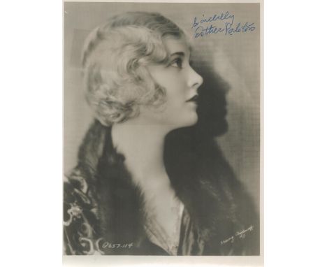 Esther Ralston signed 10x8 vintage photo. September 17, 1902 - January 14, 1994) was an iconic American silent film star. Goo