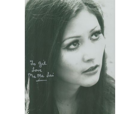 Me Me Lai signed 10x8 black and white photo. Dedicated. Burmese-British actress and television host who worked mainly in Brit