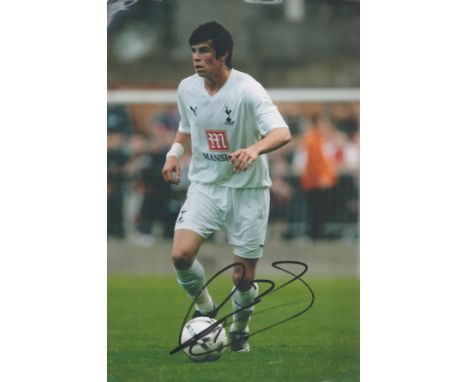 Football Gareth Bale signed 12x8 colour photo pictured in action for Tottenham Hotspur. Good condition Est.