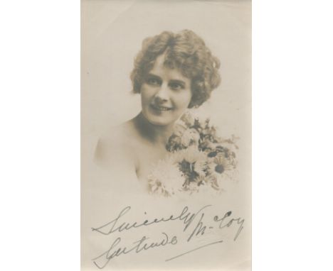 Gertrude McCoy signed vintage postcard. June 30, 1890 - July 17, 1967) was an American film actress of the silent era. Good c