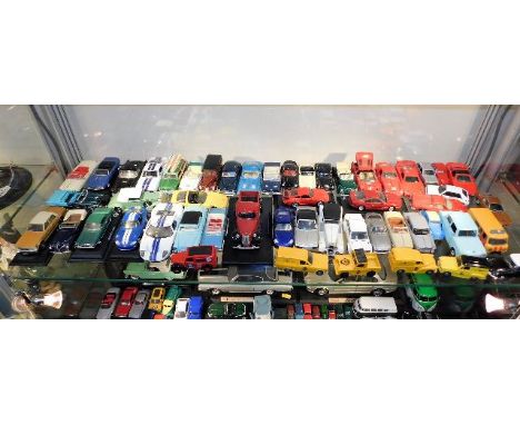 A quantity of diecast toy vehicles, contents of shelf