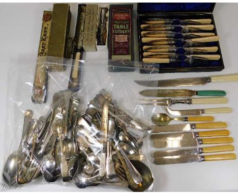 A quantity of silver plated wares &amp; other flatware