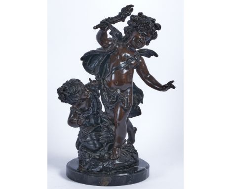 Moreau, Auguste Louis Mathurin (Dijon 1834 - 1917 Malesherbes, Schüler und Sohn des Jean-Baptiste Moreau, Bildhauer),"Engel m