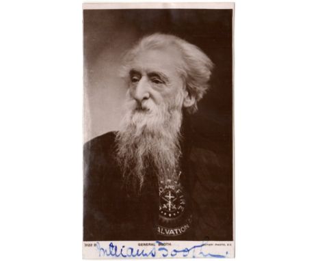 BOOTH WILLIAM: (1829-1912) British Methodist Preacher, founder of The Salvation Army. Vintage signed postcard photograph of B