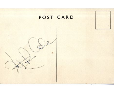 COLE NAT KING: (1919-1965) American Jazz Singer & Pianist. Vintage black fountain pen ink signature ('Nat King Cole') to the 