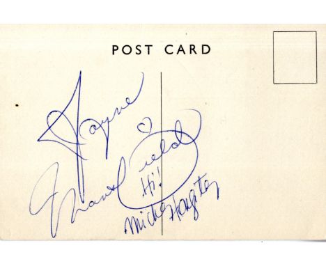 MANSFIELD JAYNE: (1933-1967) American Actress & Sex Symbol. Bold vintage blue ink signature ('Jayne Mansfield') to the verso 