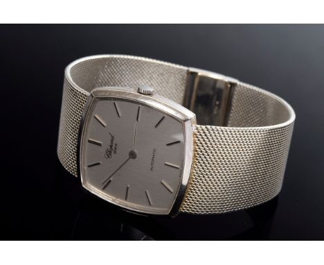WG 750 Chopard Herrenarmbanduhr,  Automatik, viereckiges Zifferblatt (3x3cm) mit Stundenindizes, Nr. 114297, 2062, 87g, L. 19