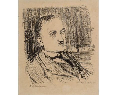 Fiedler, Arnold (1900-1985) „Dr. R. Erdmann“ 1923, Lithographie, u. sign./dat./bez., im Passepartout montiert, BM 29,6x25,4cm