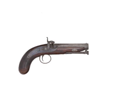 An Irish 25-Bore Percussion Belt PistolBy Trulock &amp; Son Of Dublin, Circa 1845With damascus twist sighted barrel with sigh