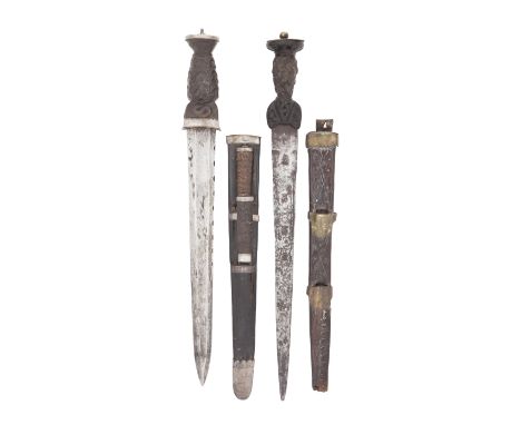 A Rare Scottish Dirk Late 17th/Early 18th CenturyWith tapering double-edged blade adapted from a broadsword (pitted, Andrea F