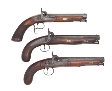 A Pair Of 18-Bore Percussion Officer's Pistols By Williams &amp; Powell, Liverpool, Mid-19th CenturyWith twist octagonal sigh