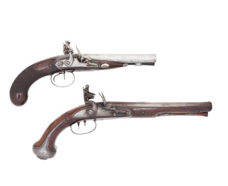 A 20-Bore Flintlock D.B. Pistol  By H. Nock, London, Gun Maker To His Majesty, Circa 1800With sighted barrels signed in full 