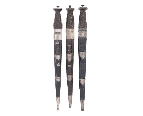 A Highland Silver-Mounted Dirk19th CenturyWith bright tapering blade (minor areas of rust patination) double-edged over half 