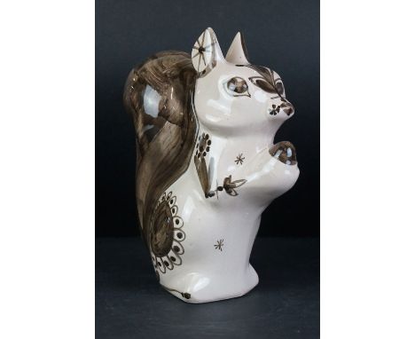 Rye Pottery Model of a Squirrel, tallest 22cms high 