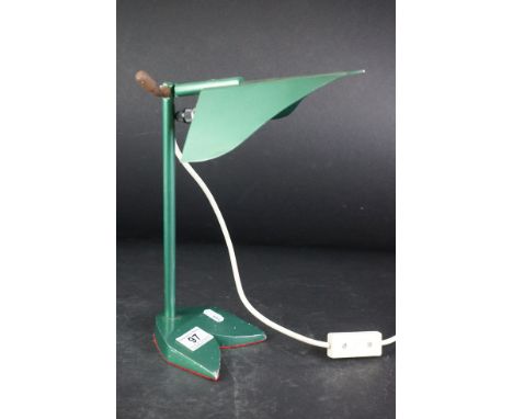 Mid century Modernist Green Desk Lamp 