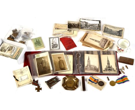 A quantity of WWI ephemera relating to 41287 Private John George Wilson, Durham Light Infantry; two General Service Medals; S