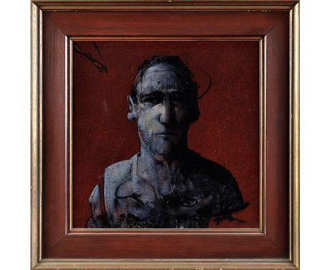 John Boyd
(b.1959)
"GUEST II" (BLUE SELF PORTRAIT)
signed and indistinctly dated; signed, inscribed and indistinctly dated on
