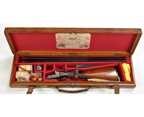 W. R. PAPE 12 Bore box-lock non-ejector, Serial No. 12950, 28in. Nitro-proof sleeved barrels rib engraved W. R. PAPE WINNER O