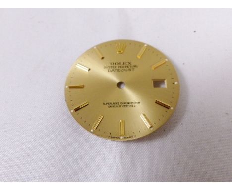 ROLEX WATCH DIAL AND HANDS. Original Rolex Oyster Perpetual Datejust Superlative Chronometer official certified watch dial an