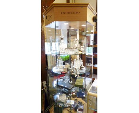 DISPLAY CABINET. Tall glass Royal Worcester display cabinet  H ~ 210cm

THIS LOT CANNOT BE COLLECTED UNTIL 14TH JULY 