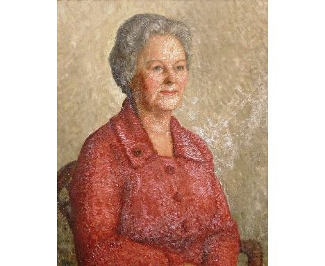 JF (20th Century)'Portrait of a Lady'Oil on canvas, signed with monogram, 50 x 39cm