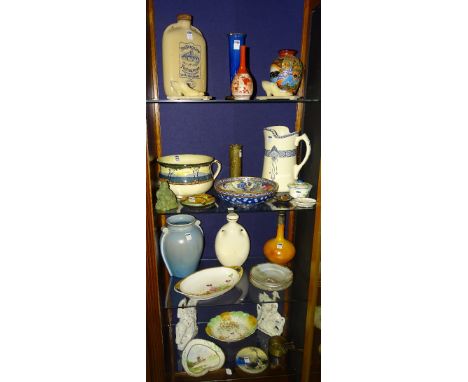 A Royal Doulton 'Trees' Pattern chamber pot, together with a collection of other ceramics and pottery to include a pair of St