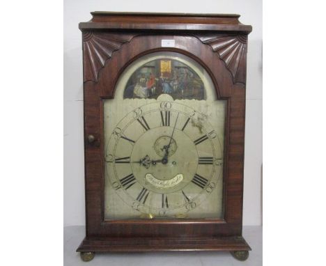 A made up English, eight day striking, large bracket clock, the movement with fusee and recoil anchor escapement, broken arch