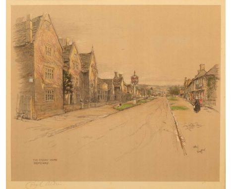 Cecil Aldin (British, b.1870-d.1935), The Lygon Arms, BroadwayColoured lithograph, signed in pencil in the margin  35cm x 40c
