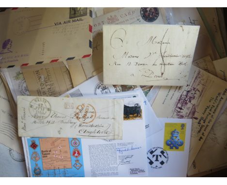 A collection of over 30 postal covers with some first day covers, including some late 19th century examples to modern era, co